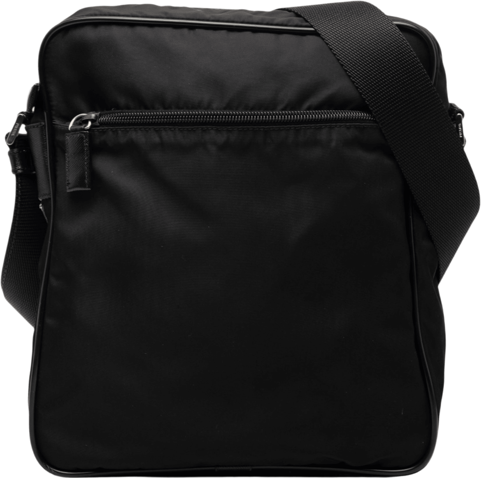 Prada Tessuto Zip Top Crossbody, från Luxclusif, i färgen black.