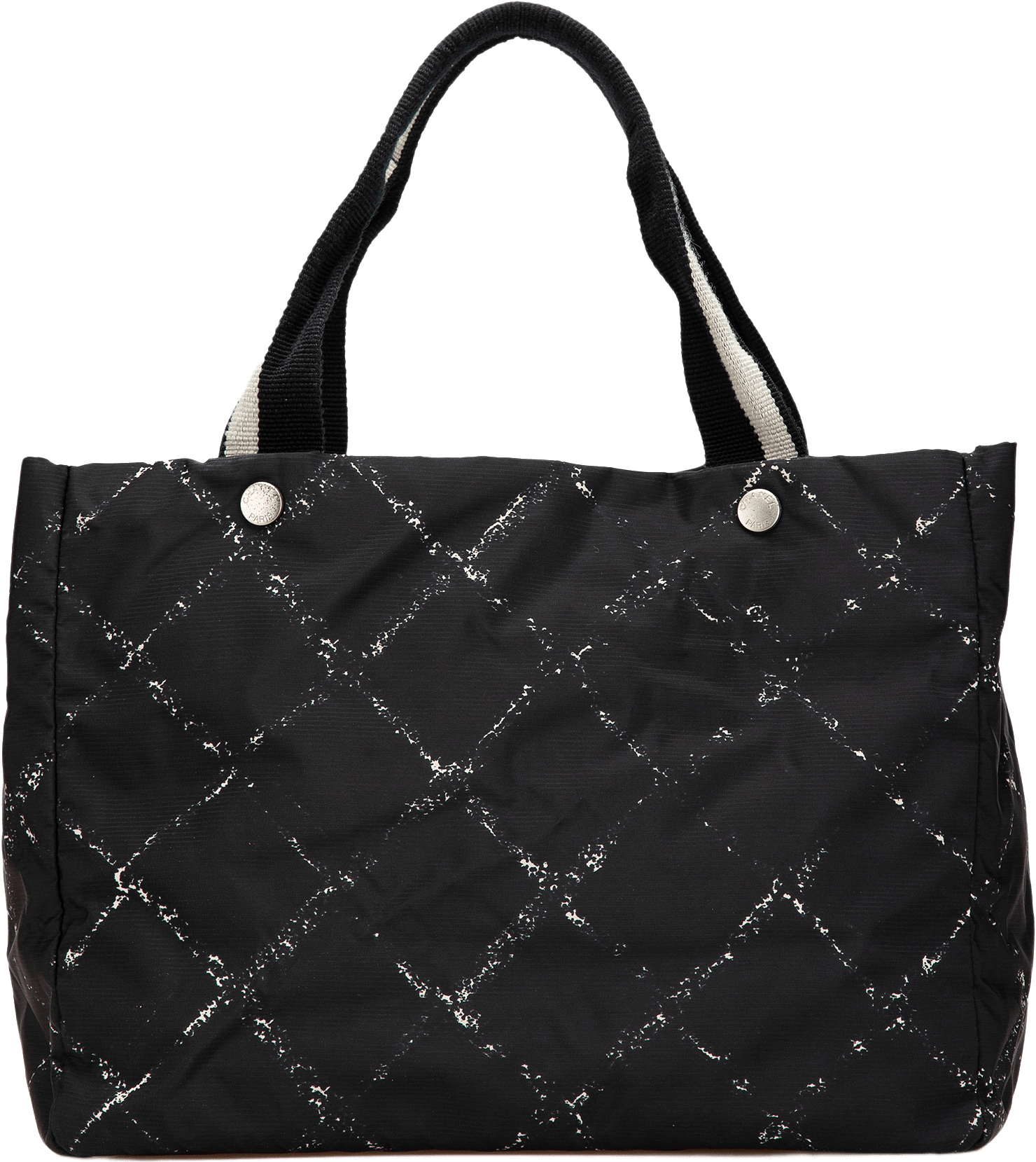 Chanel Old Travel Line Nylon Tote, från Luxclusif, i färgen black.