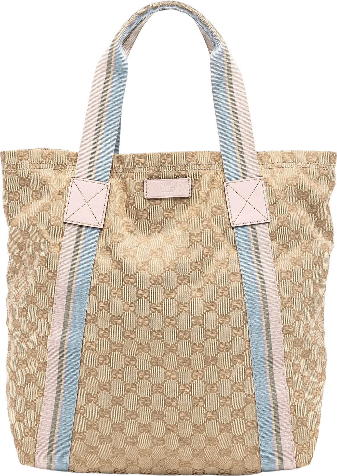 Gucci Gg Canvas Web Tote, från Luxclusif, i färgen beige.