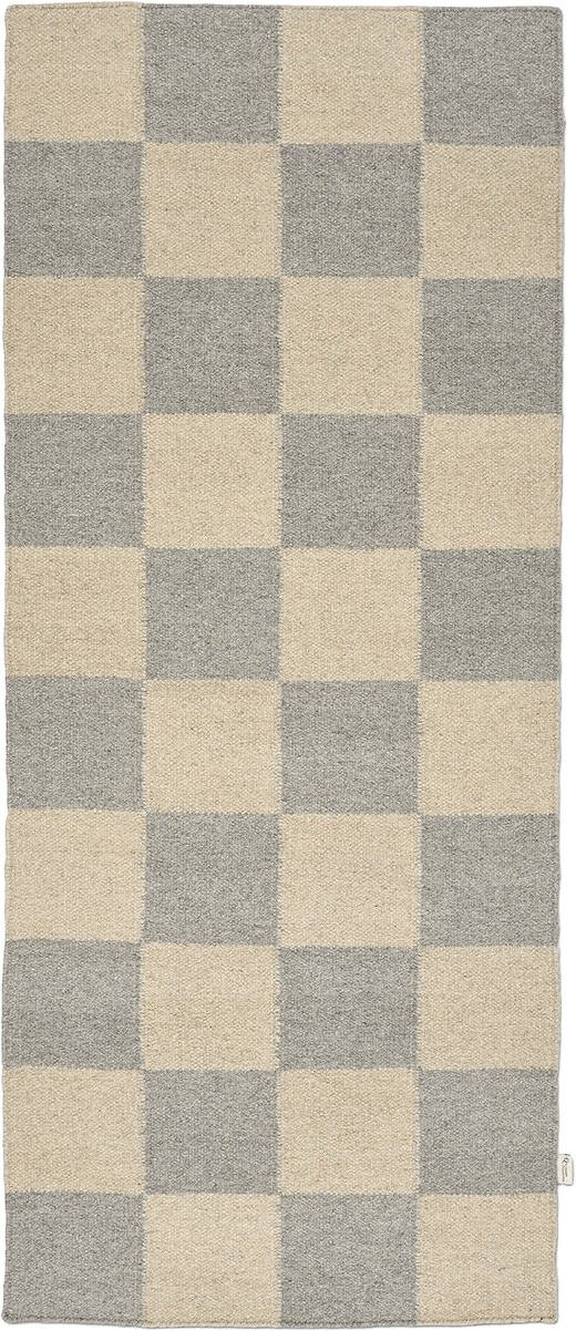 Gångmatta Square 80x200cm, från Classic Collection, i färgen grå/natur.