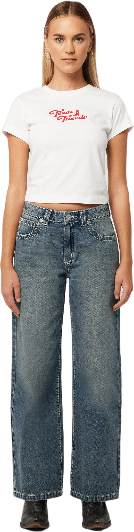 95 Mid Baggy Ambermid Vintage Blue, från Abrand, i färgen blue.