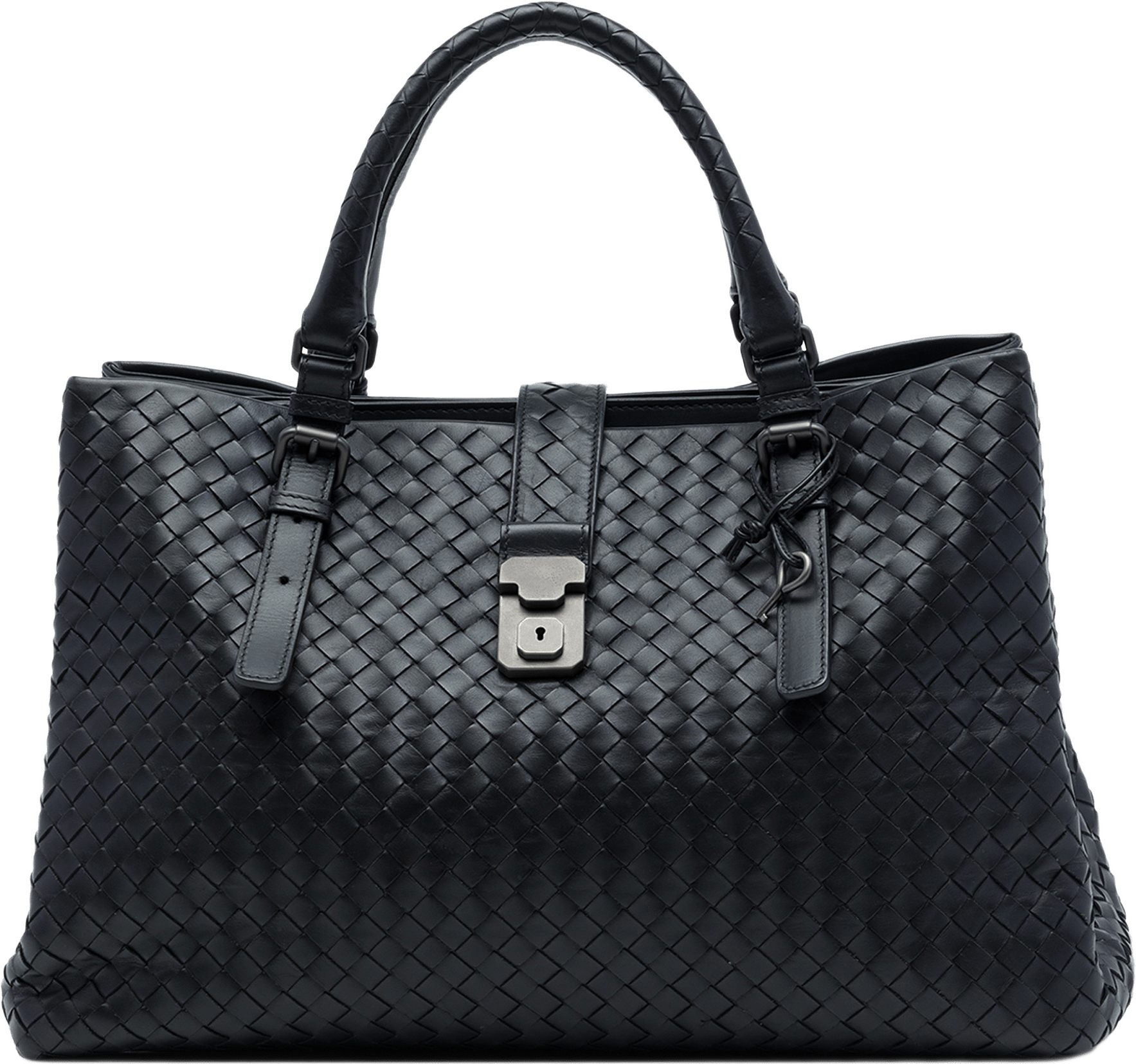 Bottega Veneta Medium Nappa Intrecciato Roma Tote, från Luxclusif, i färgen svart.