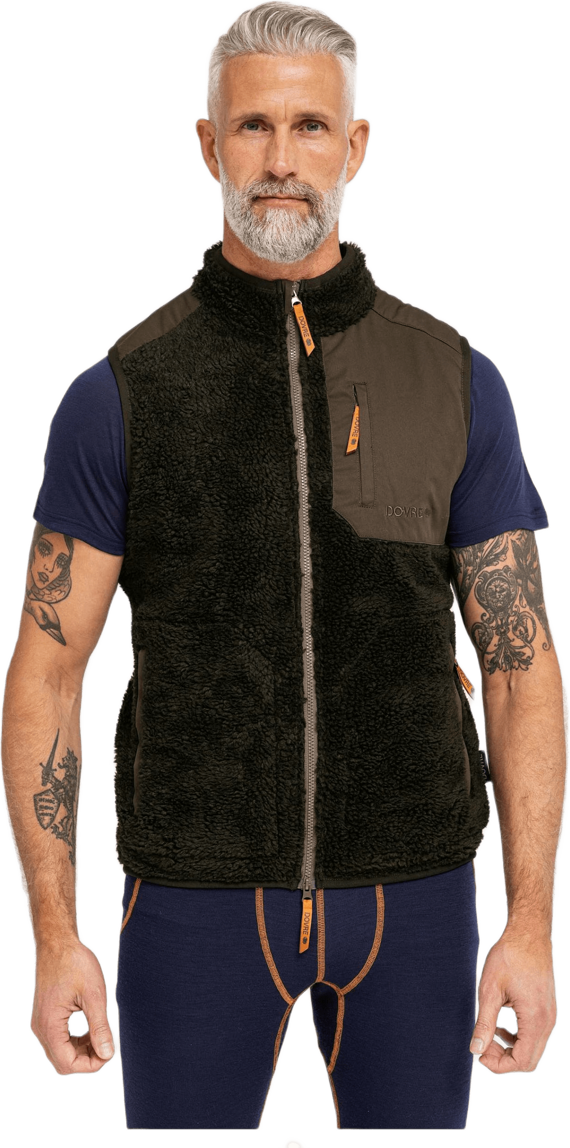 Teddy Fleece Väst | Polyester | Beige, från Dovre, i färgen green.