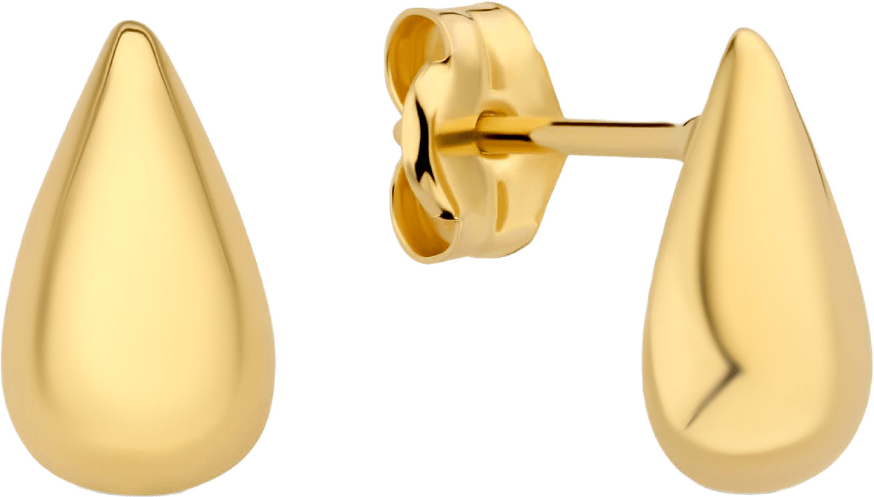 Monceau 14 Karat Guld Stiftörhänge, från Isabel Bernard, i färgen guld.