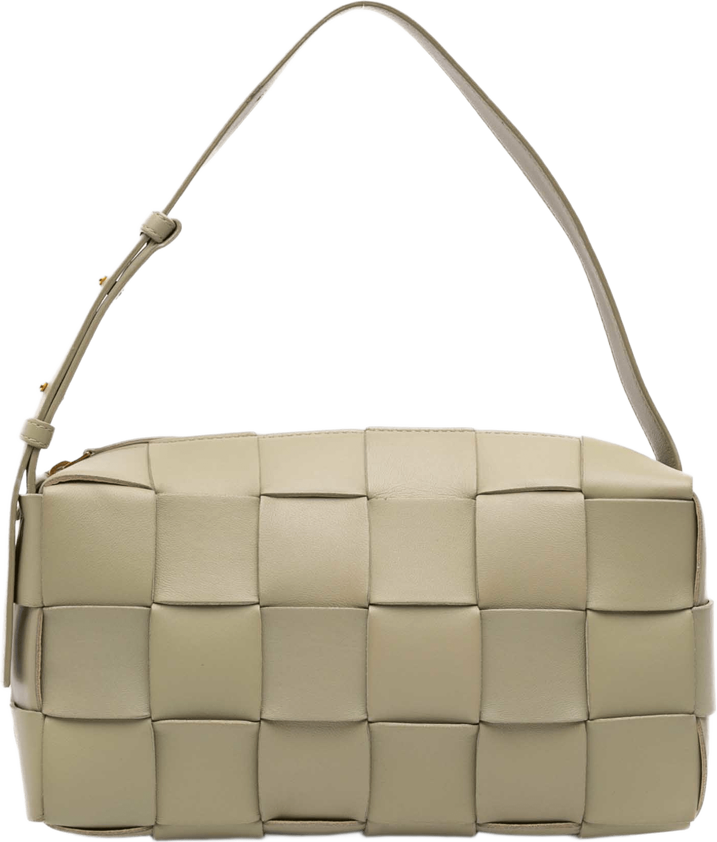 Bottega Veneta Nappa Intrecciato Brick Cassette, från Luxclusif, i färgen beige.