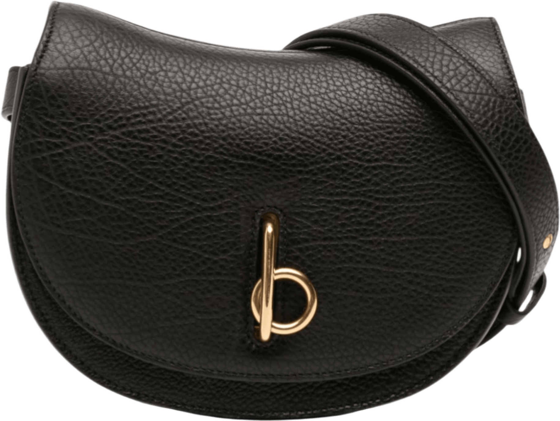 Burberry Mini Grained Calfskin Rocking Horse Crossbody, från Luxclusif, i färgen black.