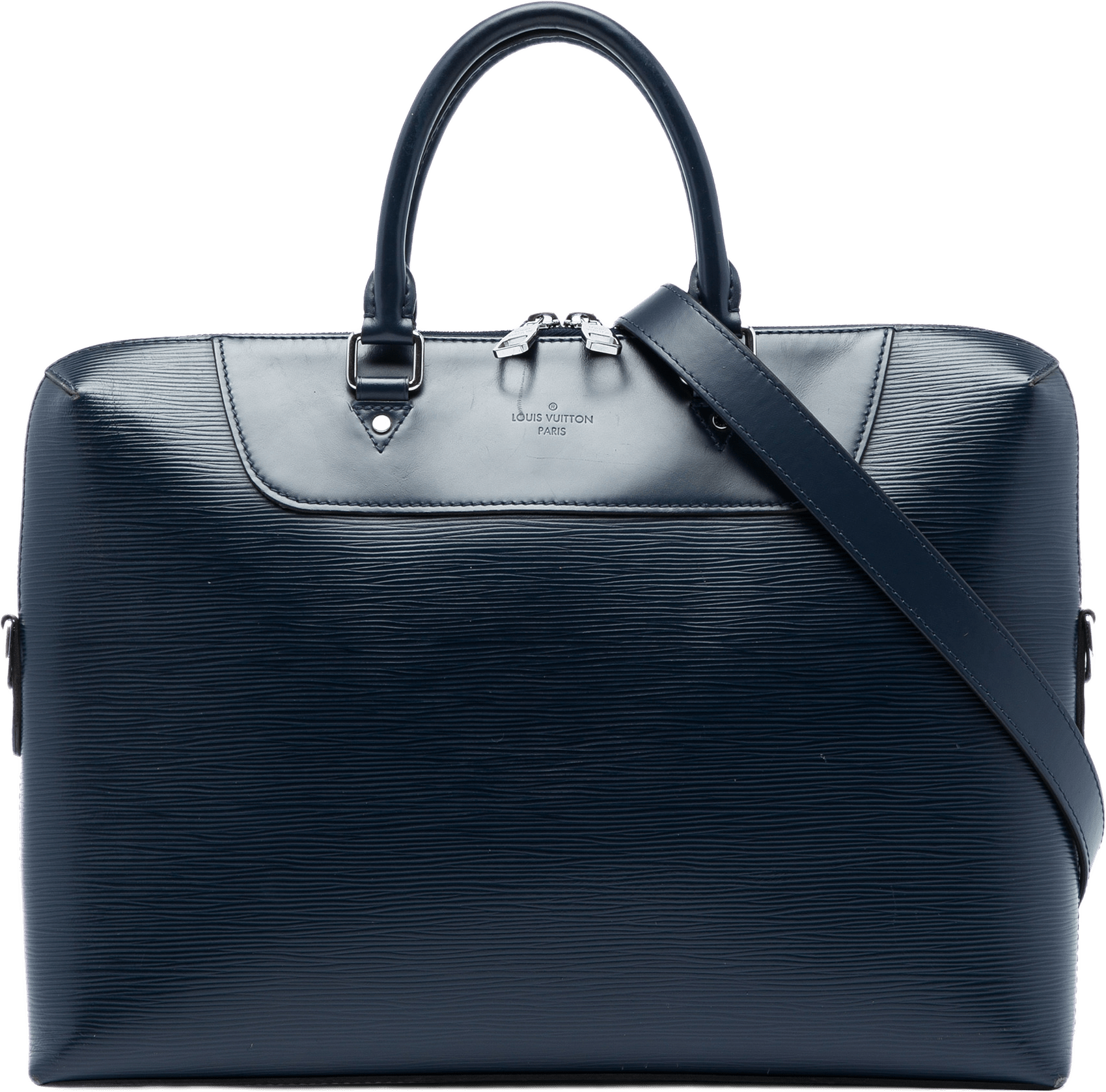 Louis Vuitton Epi Porte Documents Jour, från Luxclusif, i färgen blå.