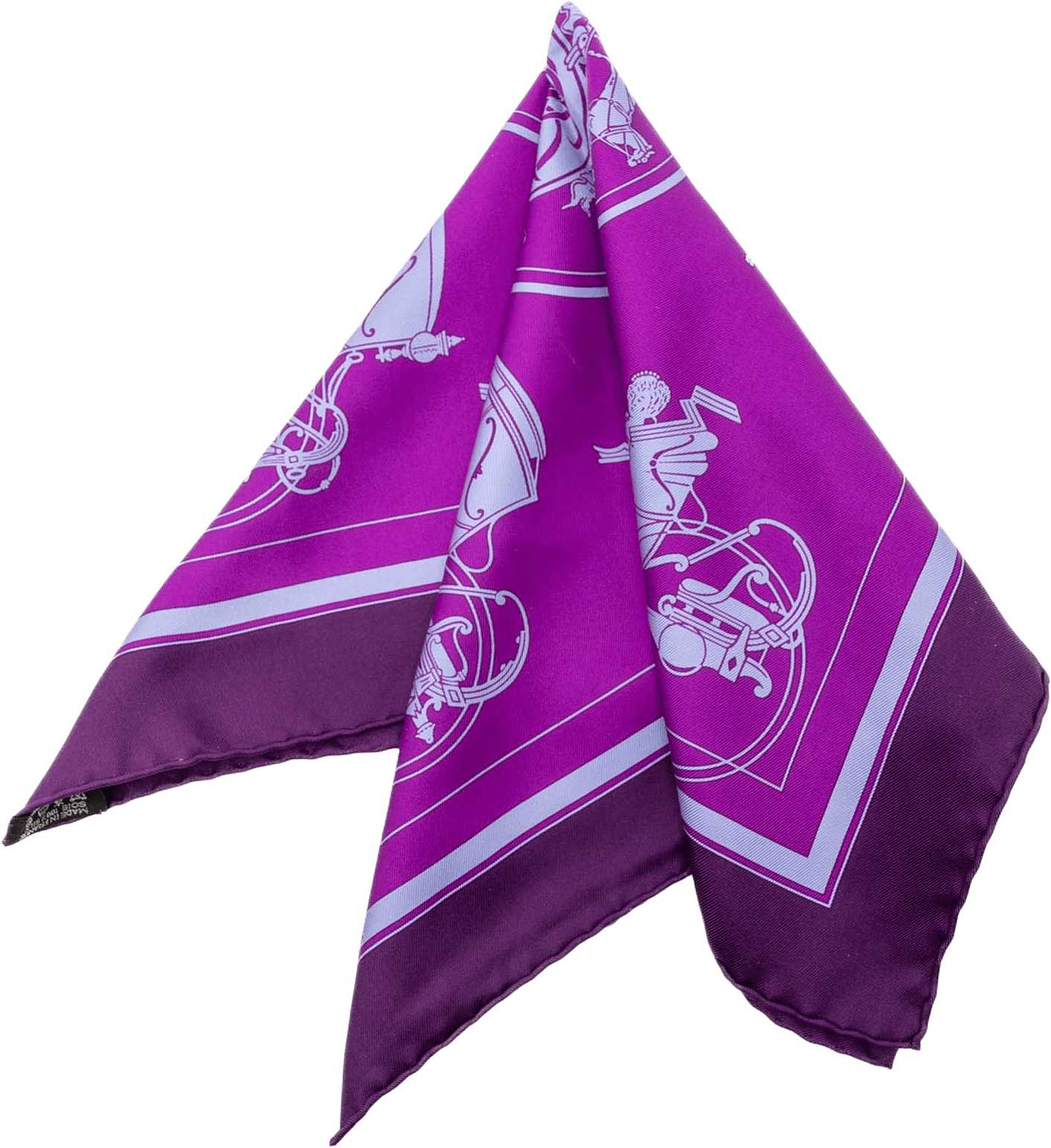 Hermès Ex-libris Silk Scarf, från Luxclusif, i färgen purple.