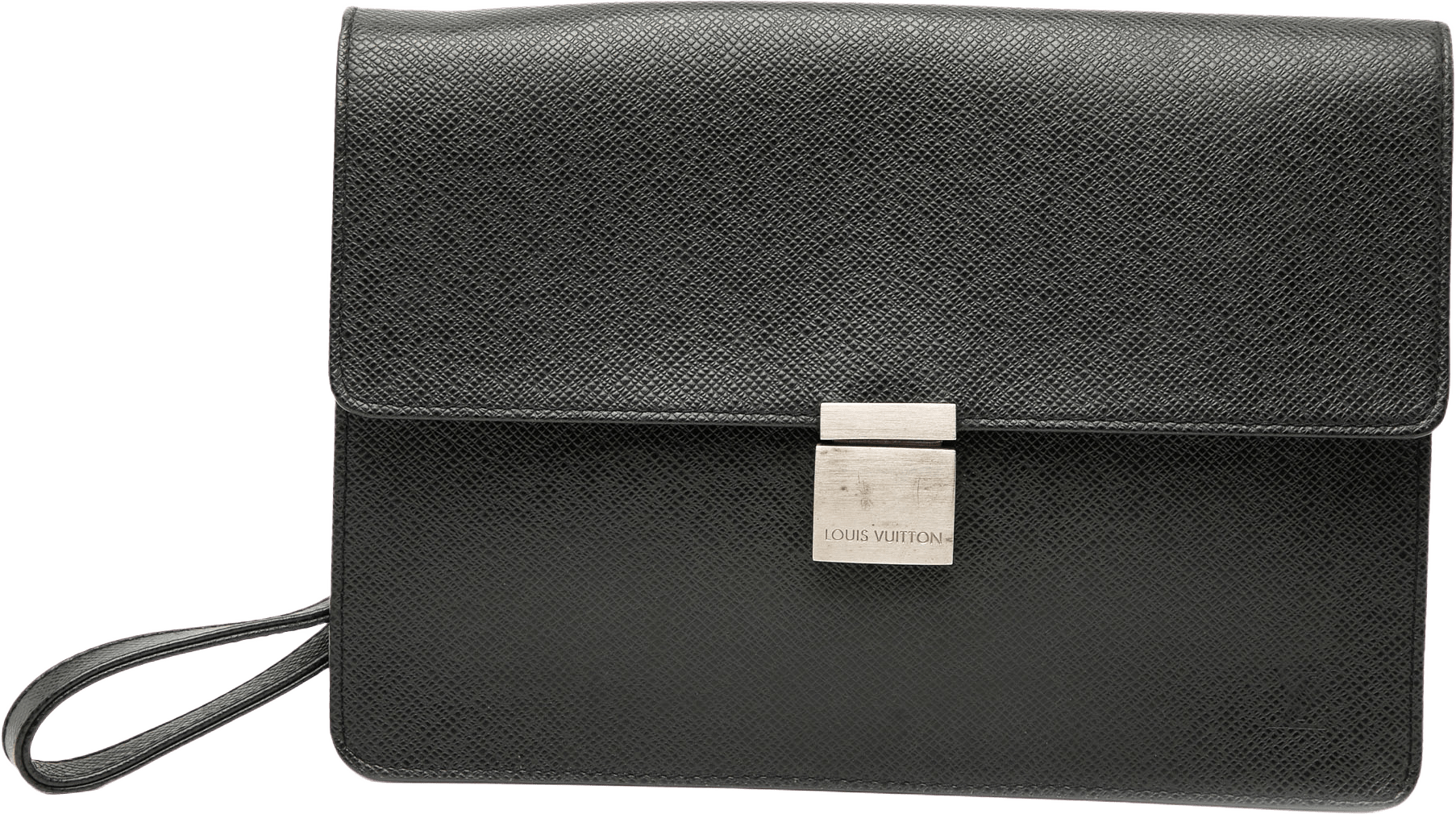 Louis Vuitton Taiga Selenga, från Luxclusif, i färgen black.