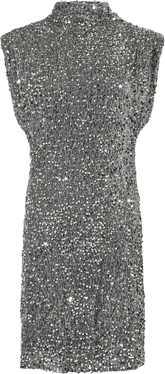 Kali Dress - Asphalt Silver Grey, från Noella, i färgen asphalt silver grey.