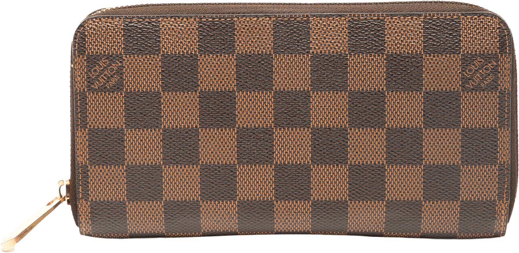 Louis Vuitton Damier Ebene Zippy Wallet, från Luxclusif, i färgen brown.