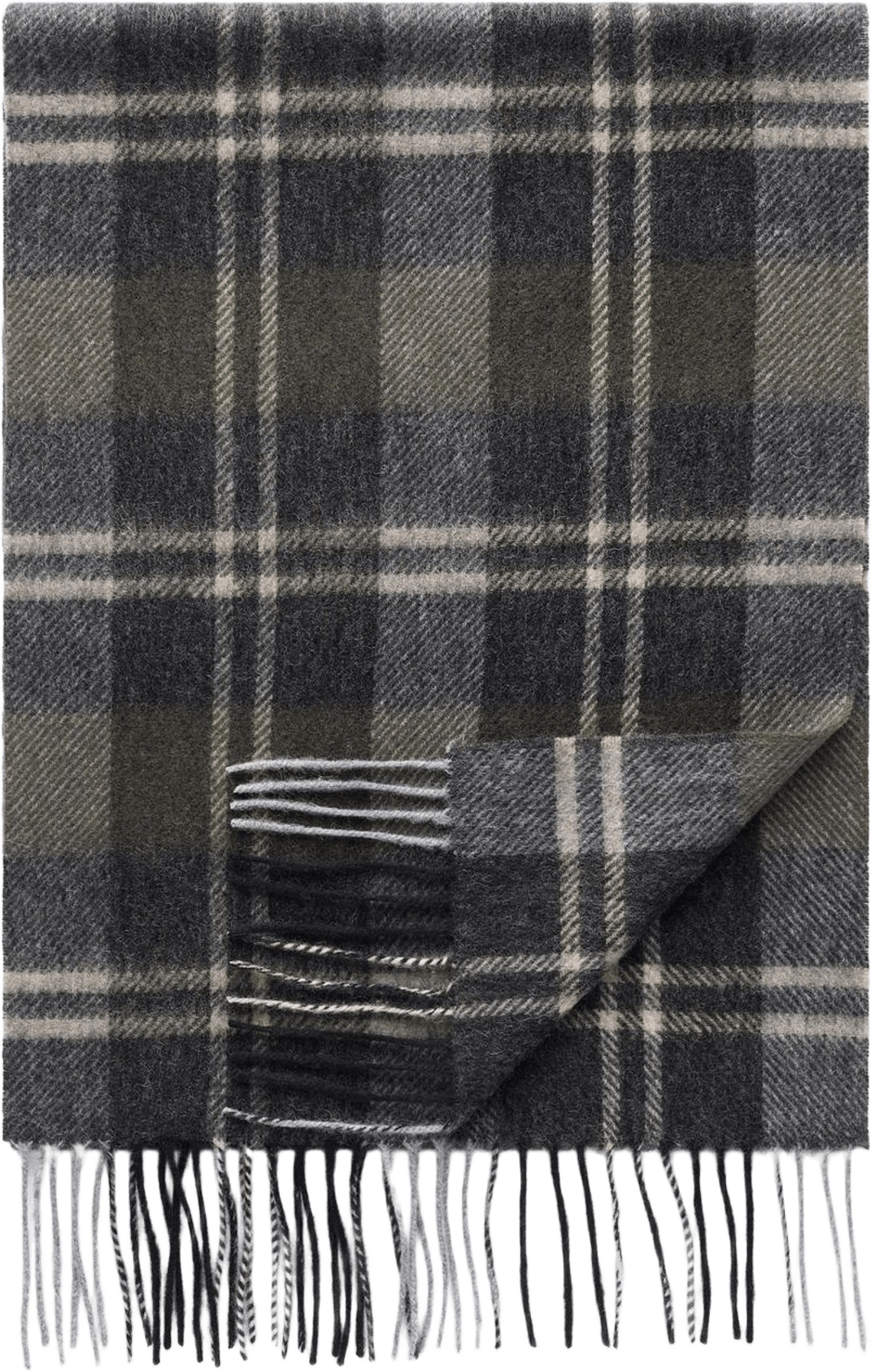 Wool Check Winter Scarf, från John Henric, i färgen green.