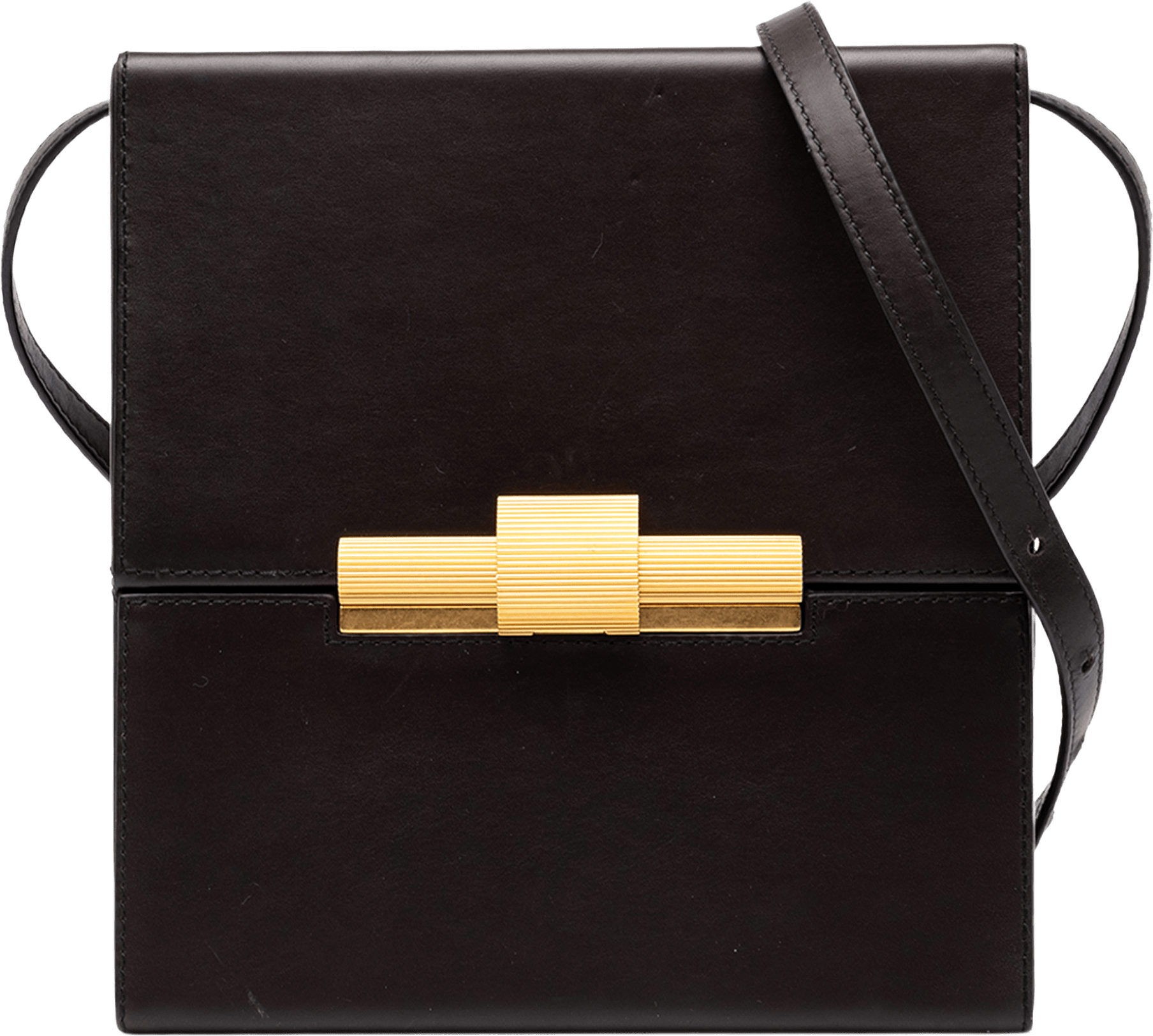 Bottega Veneta Calfskin Daisey Crossbody, från Luxclusif, i färgen brun.
