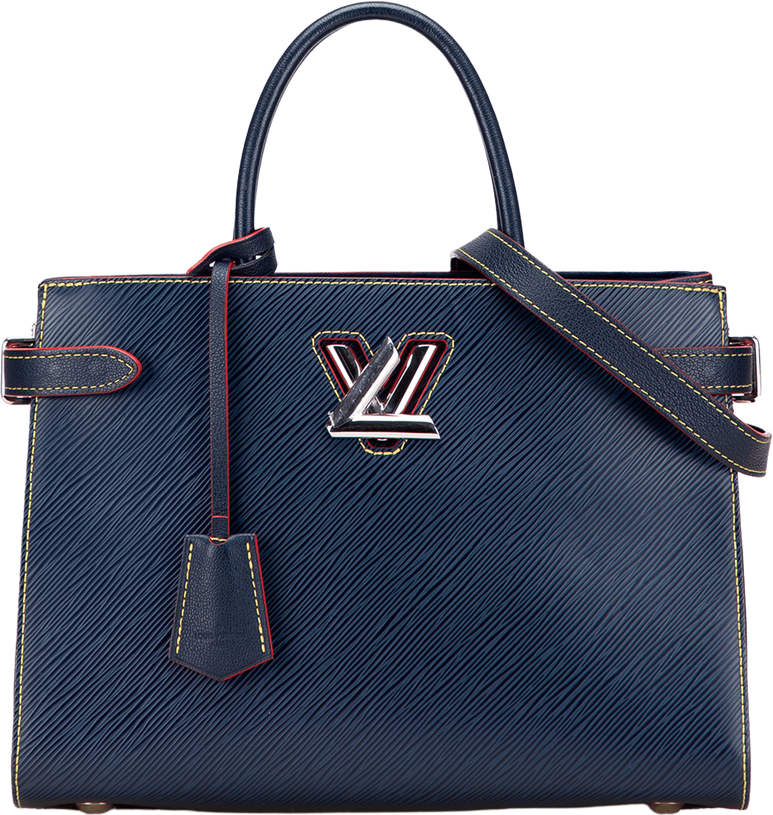 Louis Vuitton Epi Twist Satchel, från Luxclusif, i färgen blue.