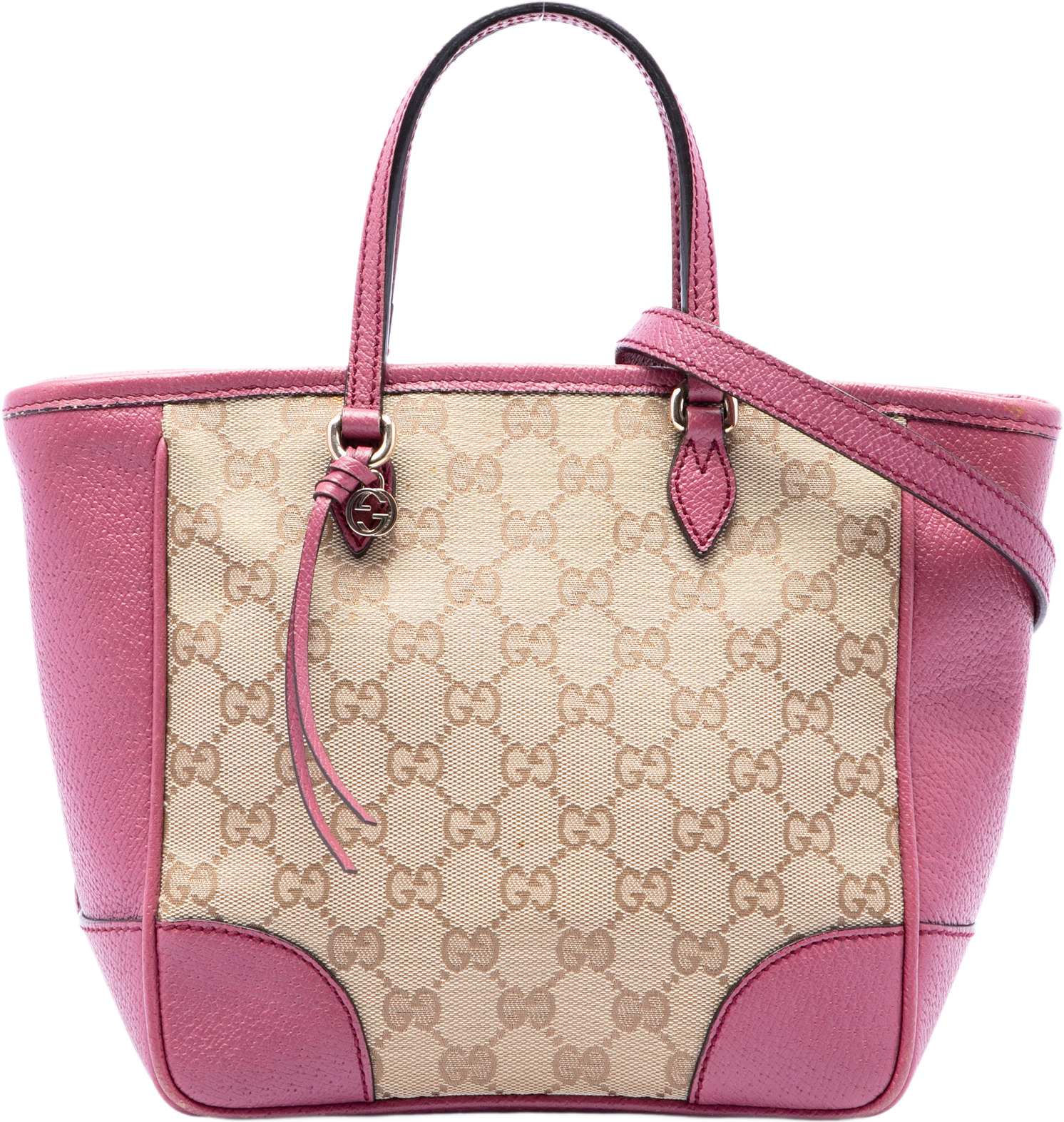 Gucci Small Gg Canvas Bree Satchel, från Luxclusif, i färgen rosa.