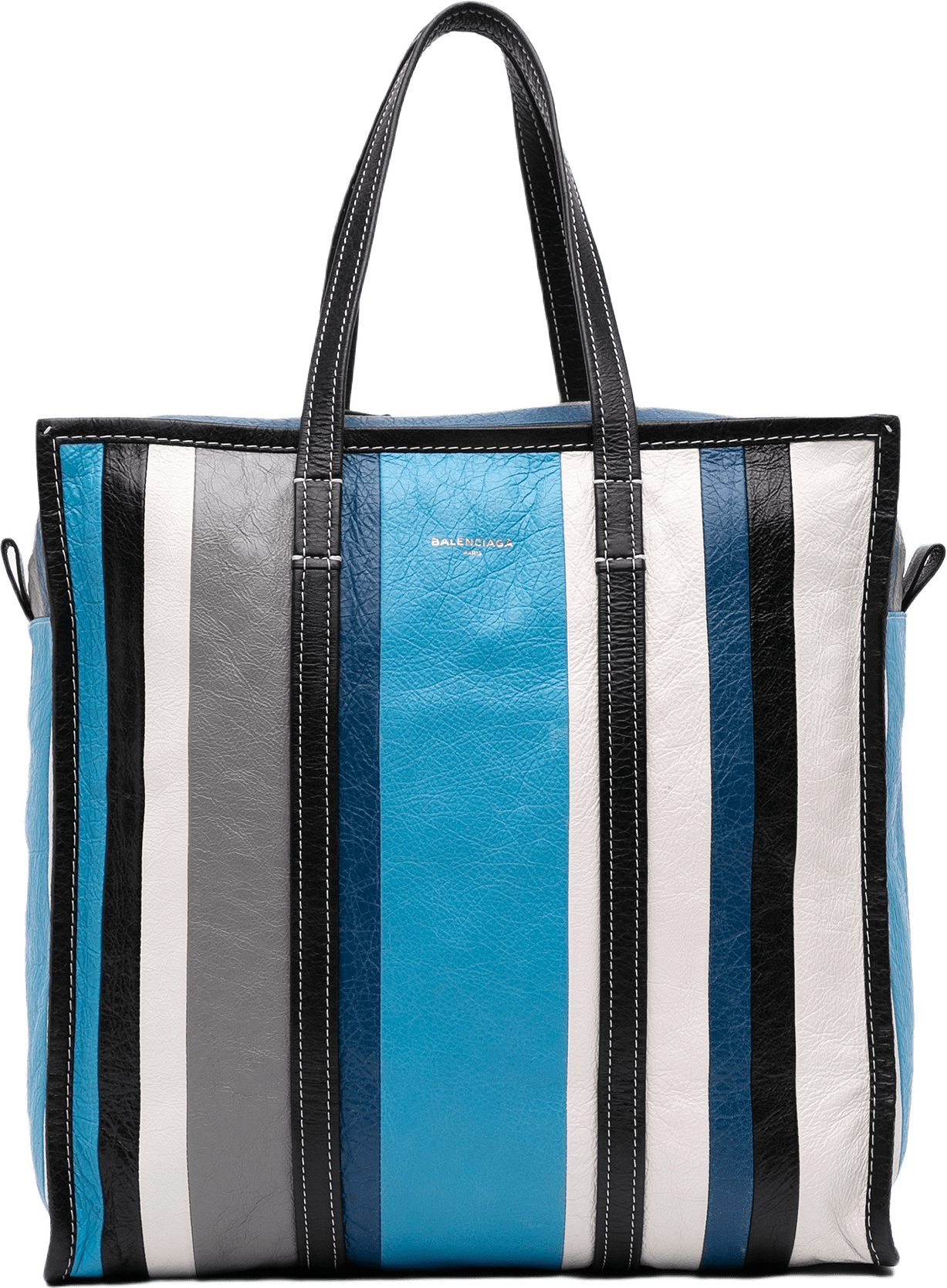 Balenciaga M Lambskin Bazar Shopper Satchel, från Luxclusif, i färgen blue.