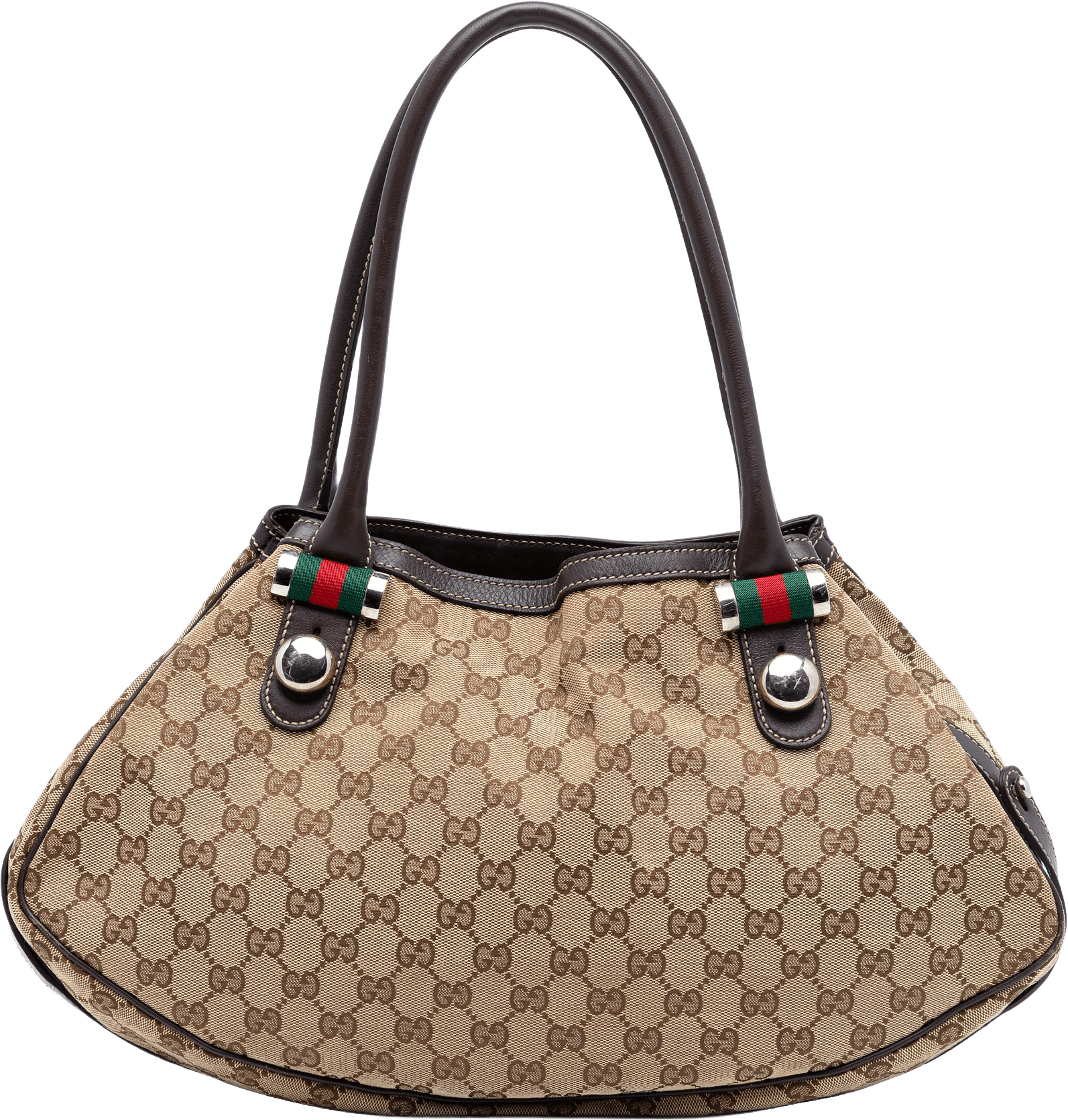 Gucci Gg Canvas Web Match Ball Tote, från Luxclusif, i färgen beige.