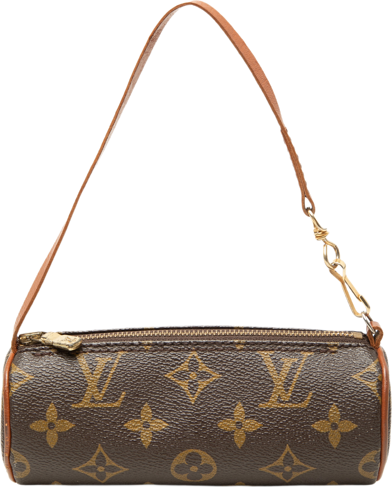Louis Vuitton Monogram Papillon Pochette, från Luxclusif, i färgen brun.