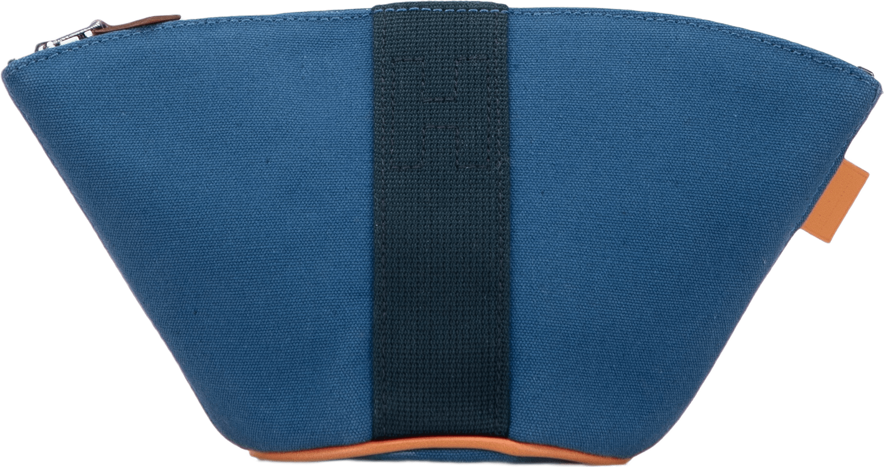 Hermès Mini Toile Palmyre Pouch, från Luxclusif, i färgen blue.