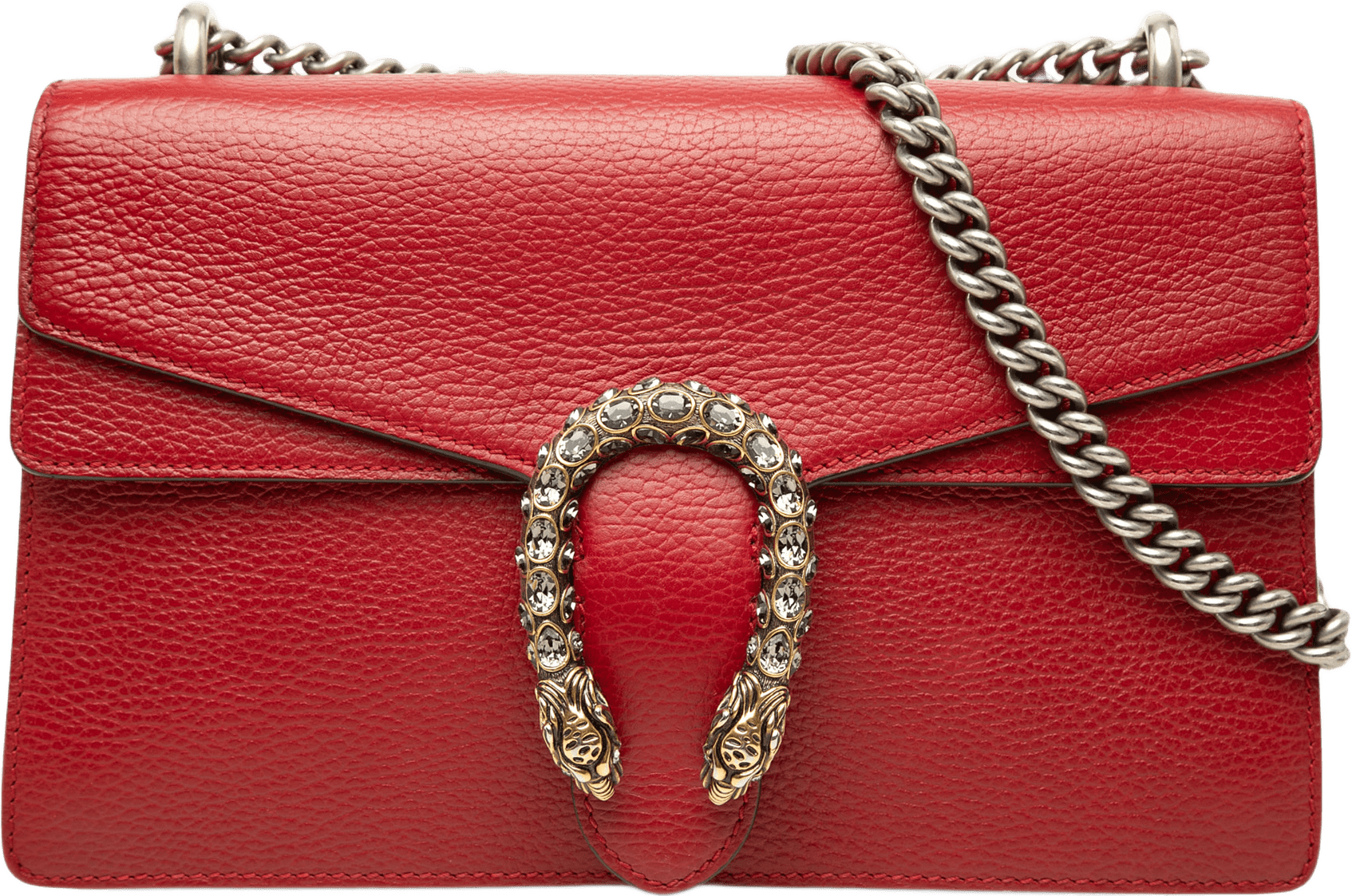 Gucci Medium Calfskin Dionysus Shoulder Bag, från Luxclusif, i färgen röd.