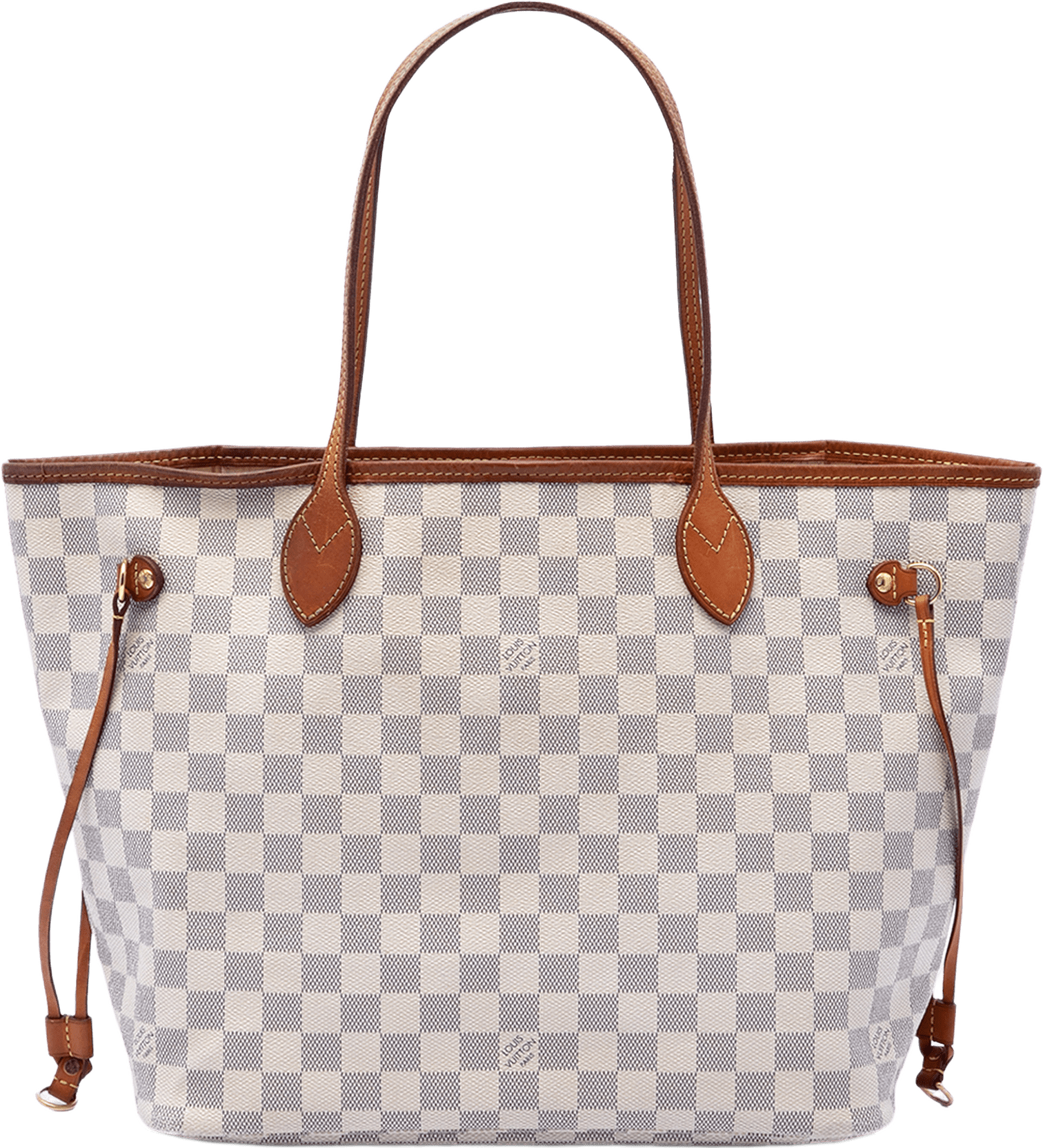 Louis Vuitton Damier Azur Neverfull Mm, från Luxclusif, i färgen white.