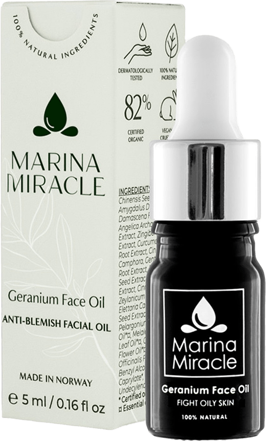 Geranium Face Oil -small, från Marina Miracle.