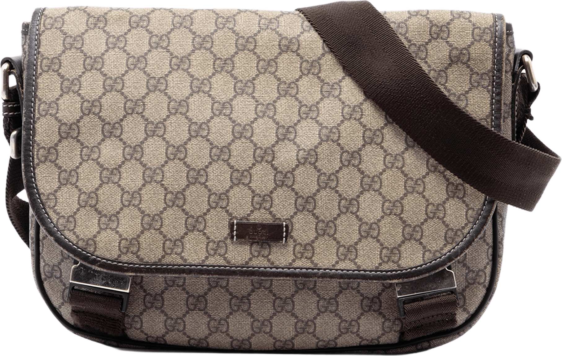 Gucci Gg Supreme Crossbody, från Luxclusif, i färgen beige.