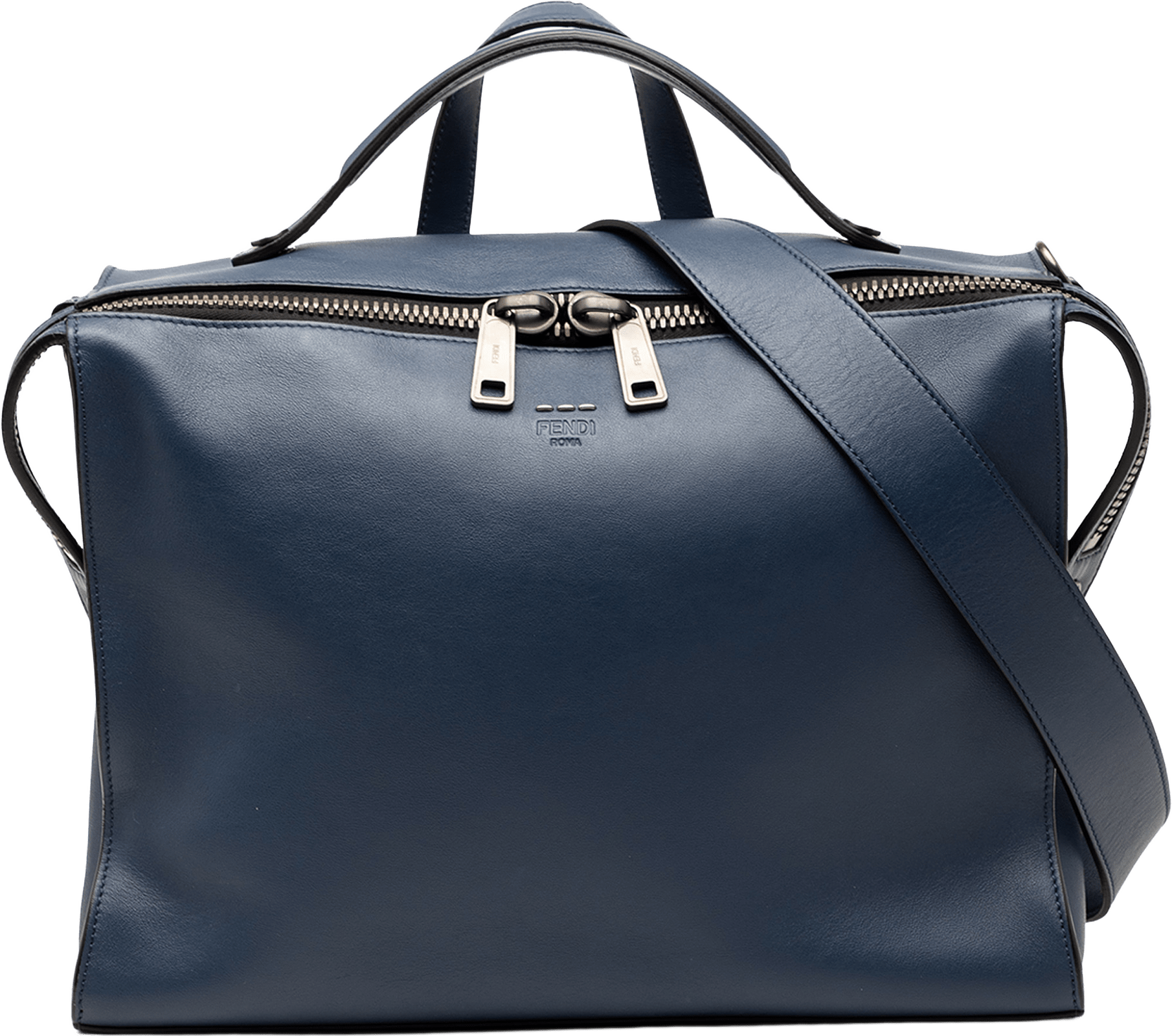 Fendi Leather Lui Urban Briefcase, från Luxclusif, i färgen navy.