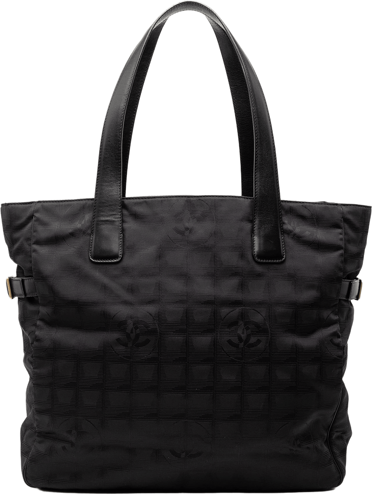 Chanel New Travel Line Nylon Tote, från Luxclusif, i färgen black.