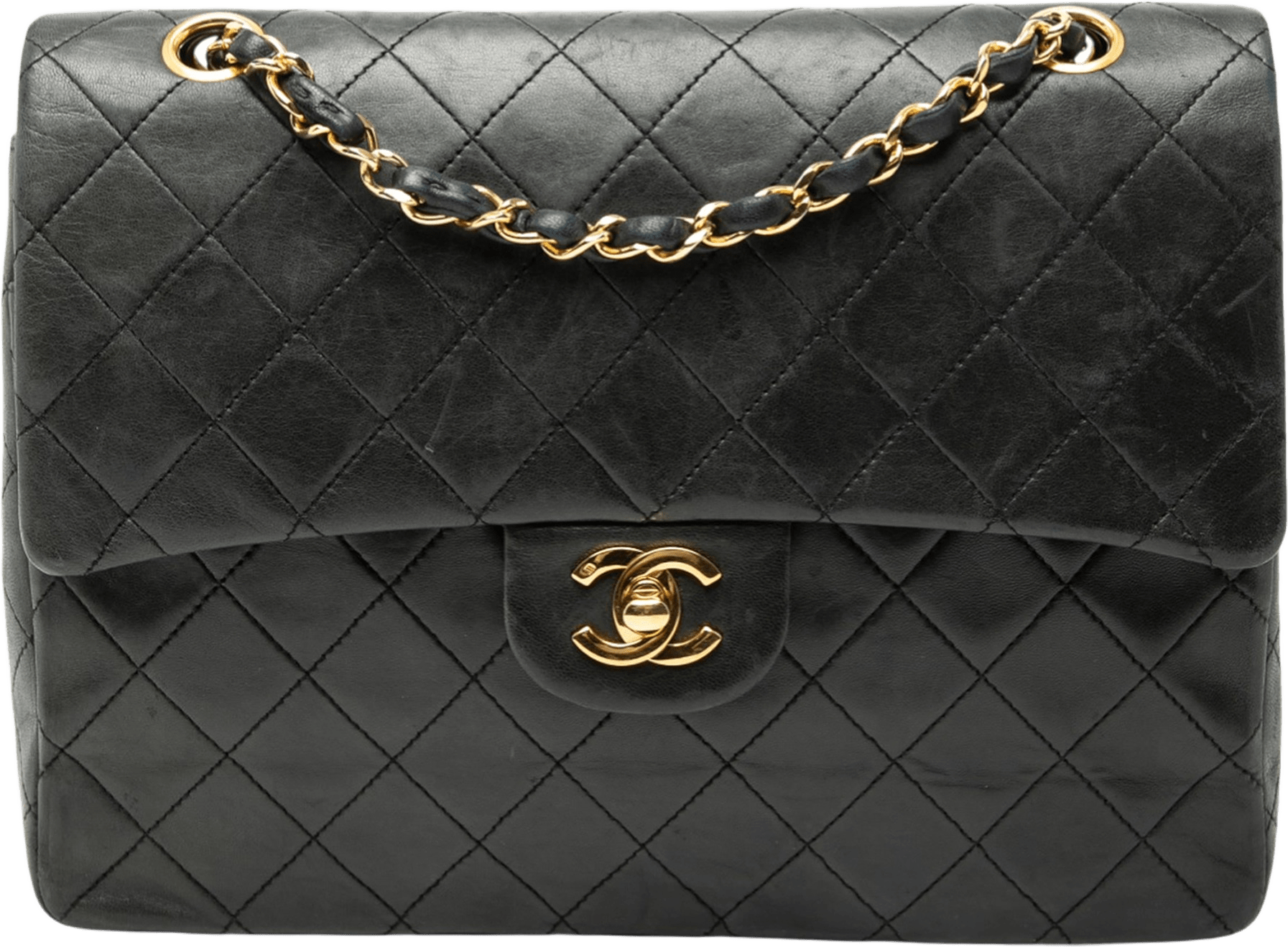 Chanel Medium Tall Classic Lambskin Double Flap, från Luxclusif, i färgen black.