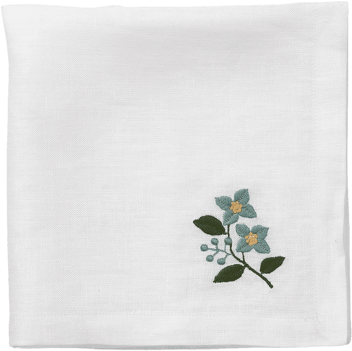 Bouquet Servett - Burgundy 45x45 Cm, från Pick A Poppy, i färgen teal.