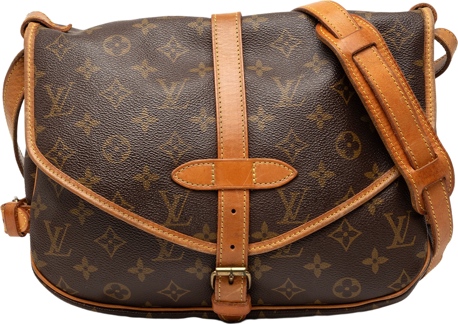 Louis Vuitton Monogram Saumur 30, från Luxclusif, i färgen brown.