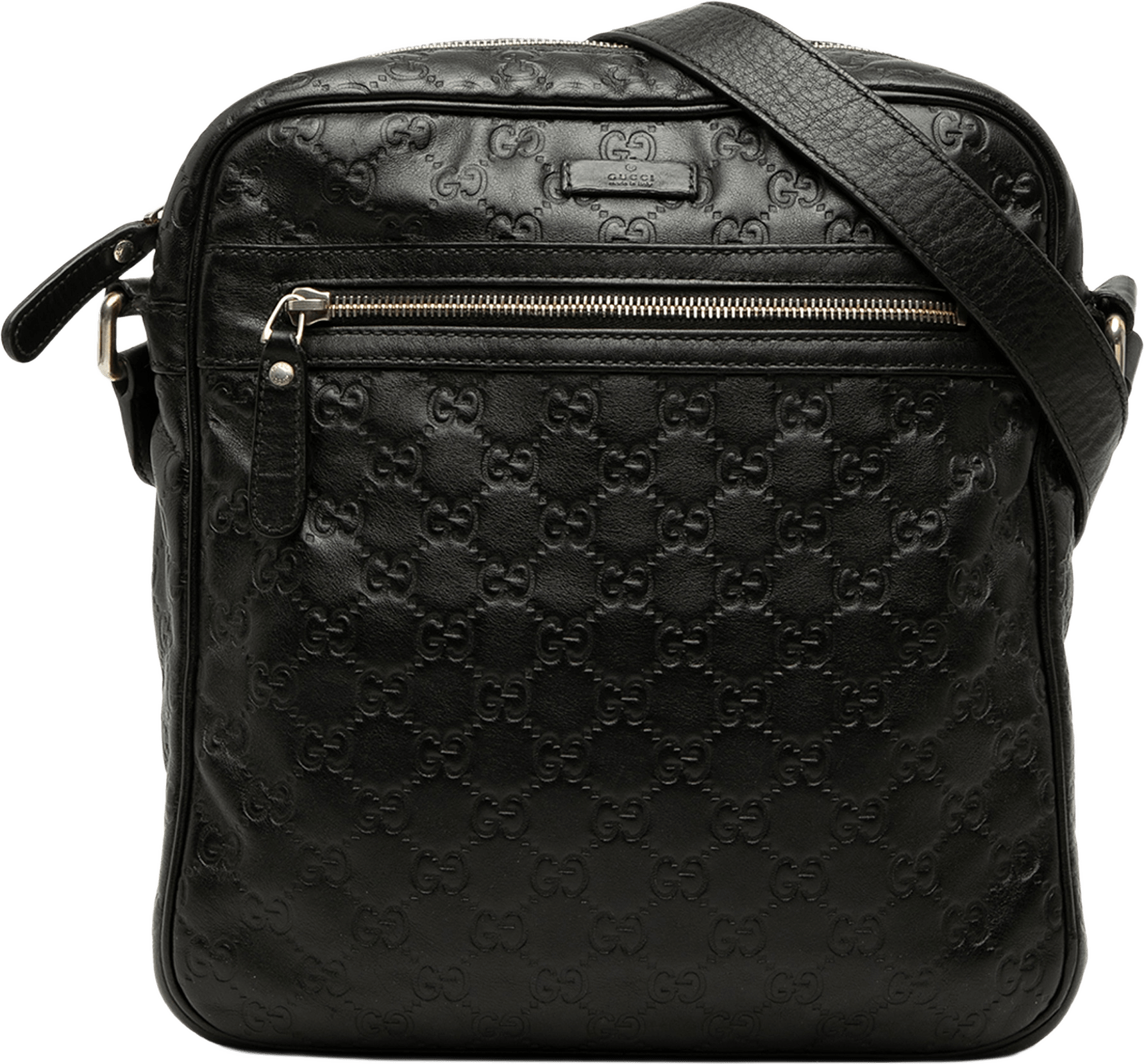 Gucci Guccissima Crossbody, från Luxclusif, i färgen svart.
