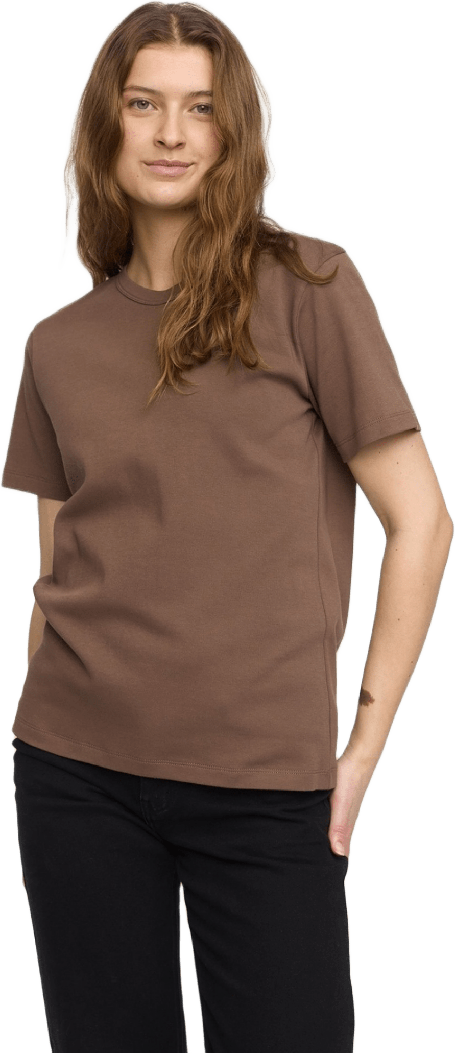 Srhella T-shirt Gots, från Soft Rebels, i färgen coffee quartz.