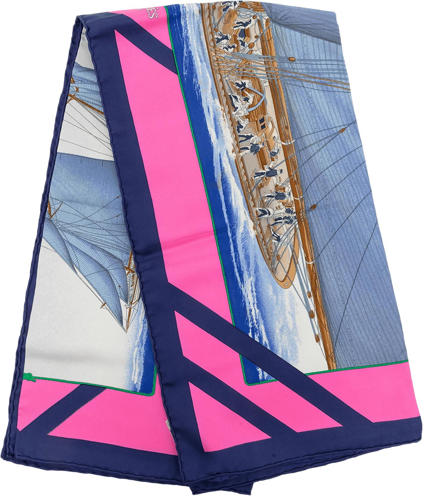 Hermès Rafales Silk Scarf 90, från Luxclusif, i färgen blå.
