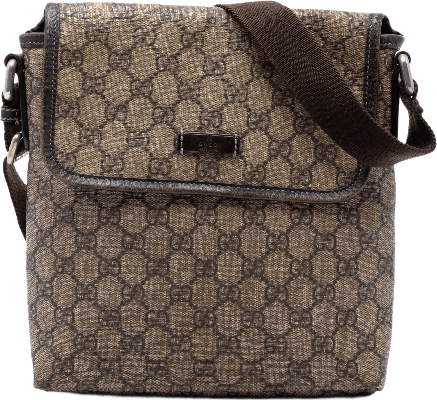 Gucci Gg Supreme Crossbody, från Luxclusif, i färgen beige.