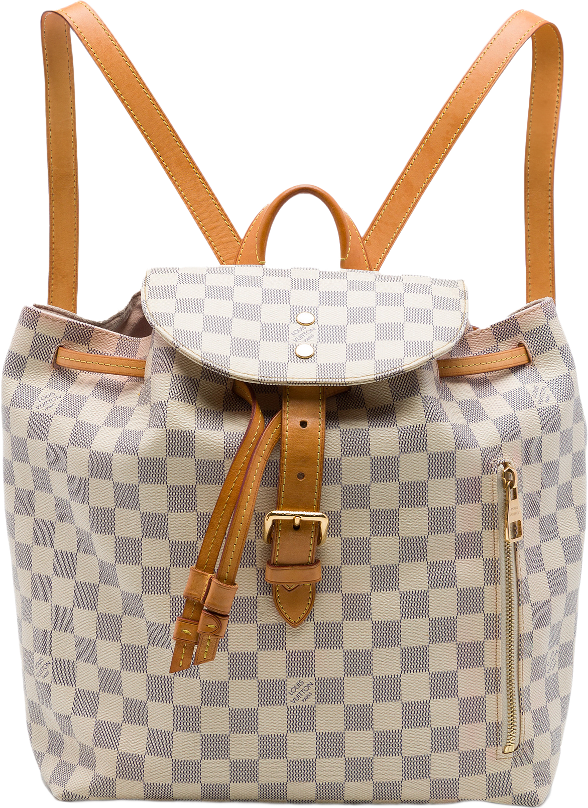 Louis Vuitton Damier Azur Sperone, från Luxclusif, i färgen vit.