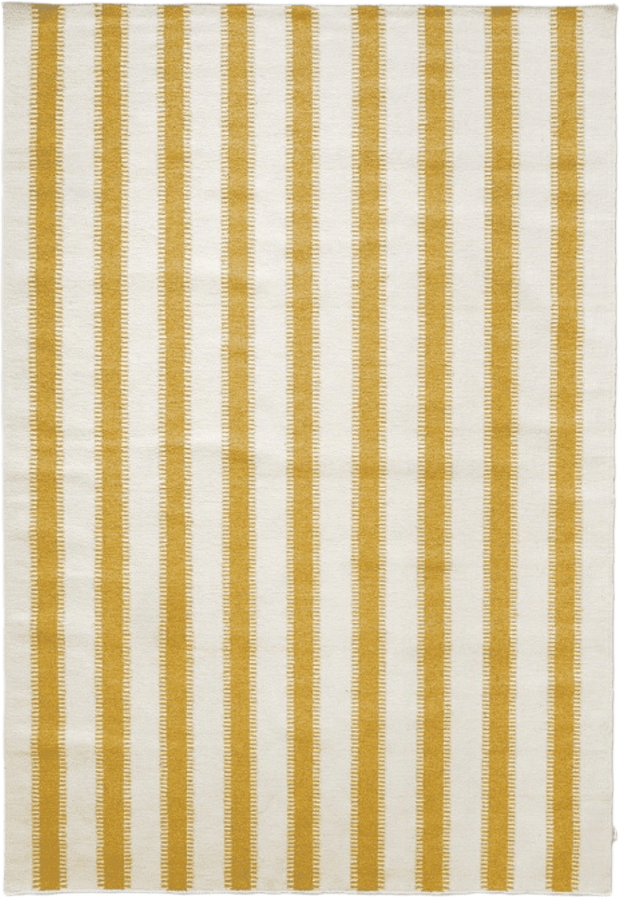 Matta Stripes, från Classic Collection, i färgen off-white/gul.