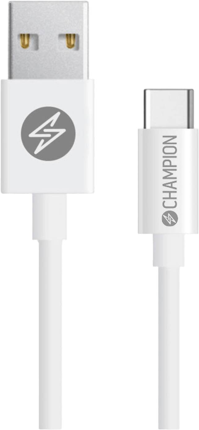 Usb-a Till Usb-c Kabel 3m, från Champion Nordic, i färgen vit.