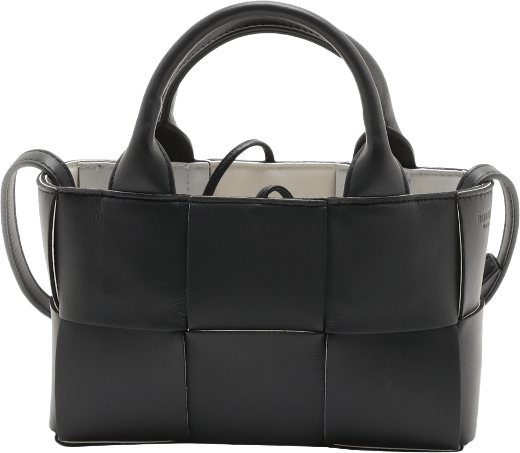 Bottega Veneta Candy Nappa Maxi Intrecciato Arco Tote, från Luxclusif, i färgen svart.