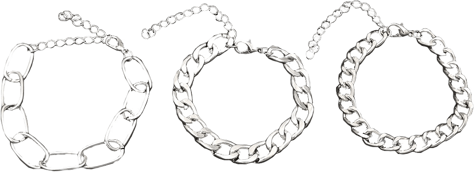 3 Pack Armband Olika Modeller Kedjor