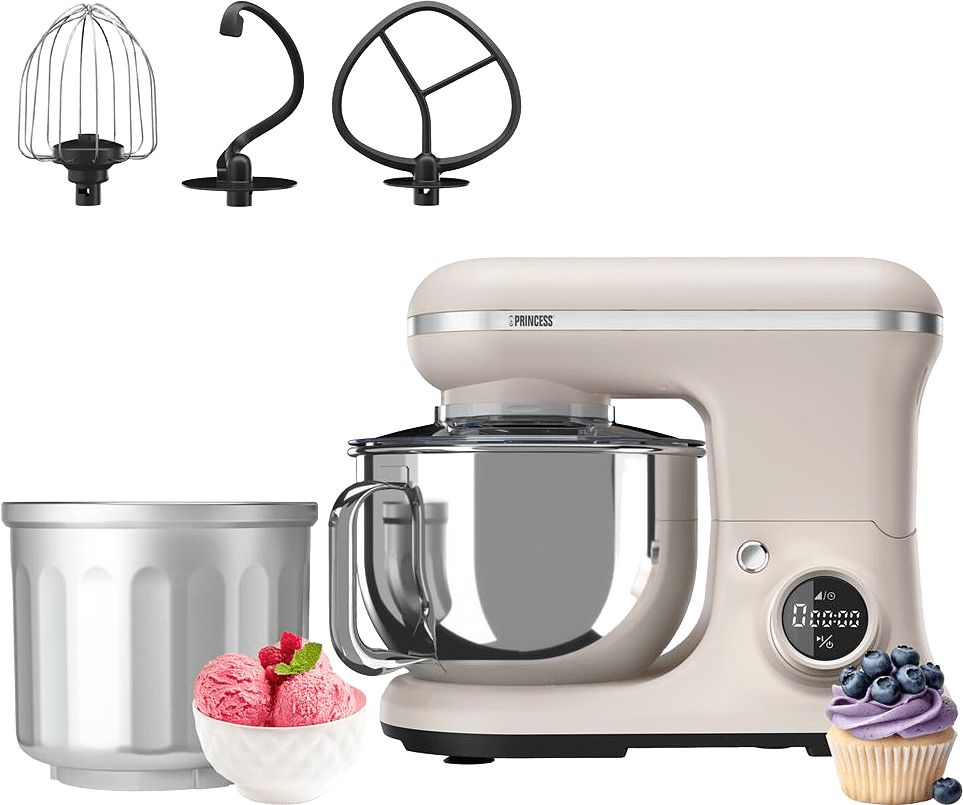 Köksassistent 2in1 Med Glass Insats 5l, från Princess, i färgen beige.