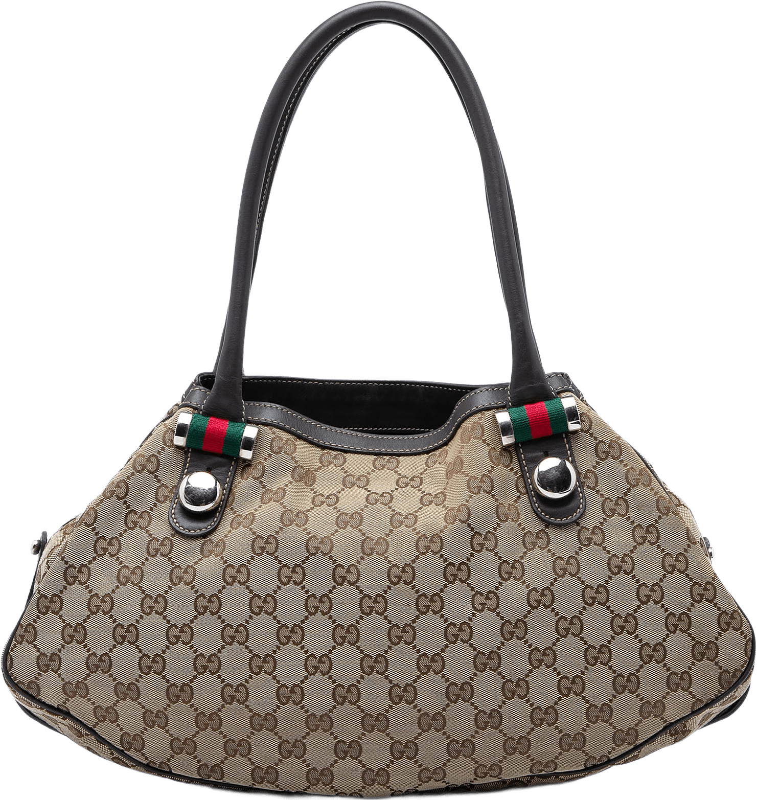 Gucci Gg Canvas Web Match Ball Tote, från Luxclusif, i färgen beige.