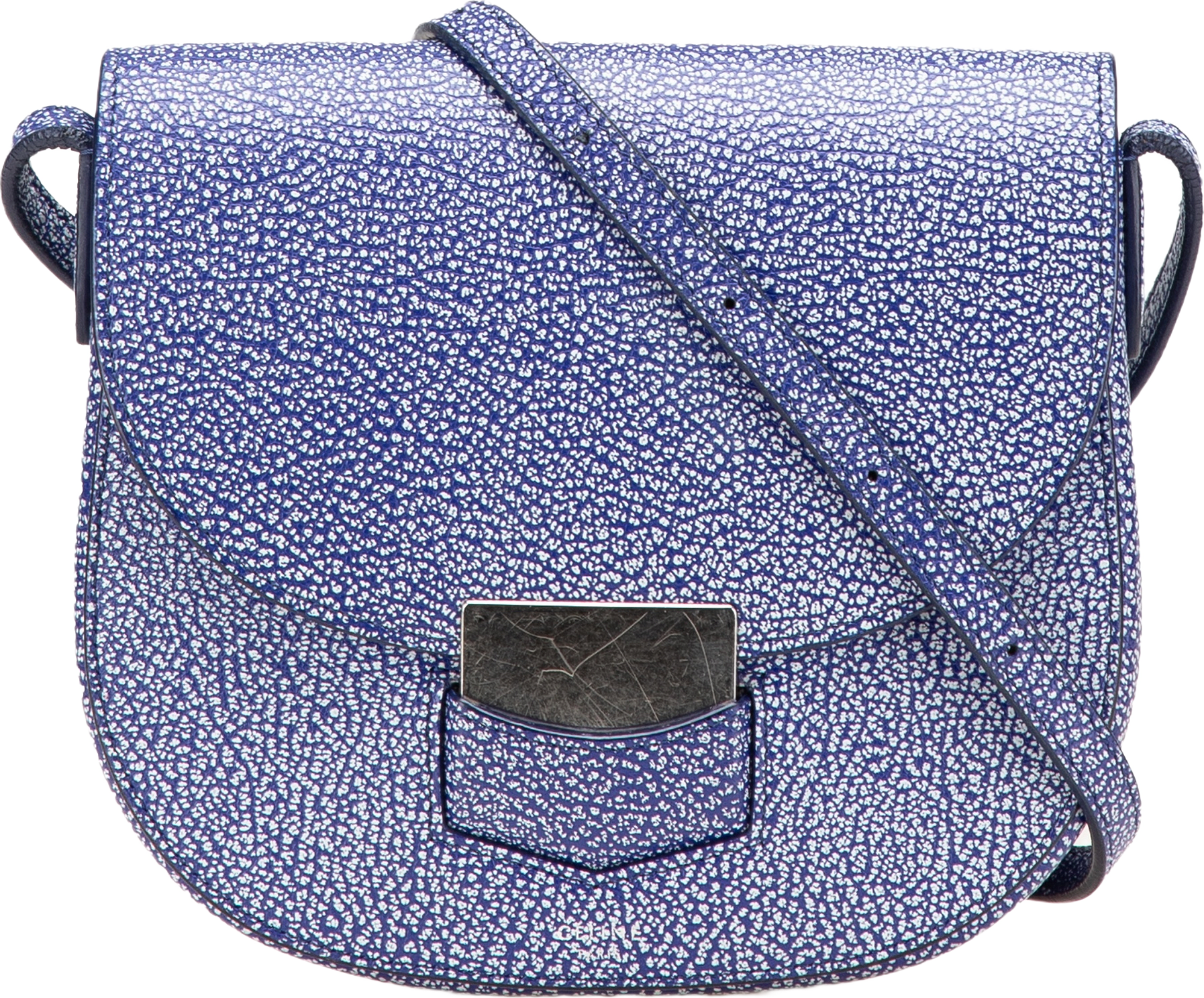 Celine Small Goatskin Trotteur Crossbody, från Luxclusif, i färgen blue.