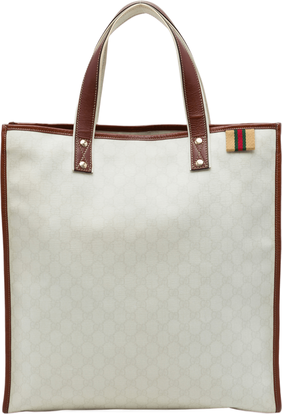 Gucci Gg Supreme Web Tote, från Luxclusif, i färgen brun.