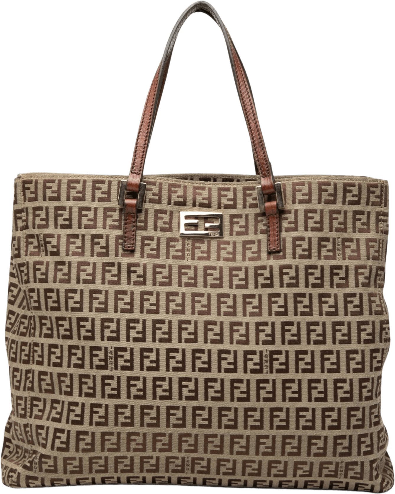 Fendi Zucchino Canvas Tote, från Luxclusif, i färgen beige.