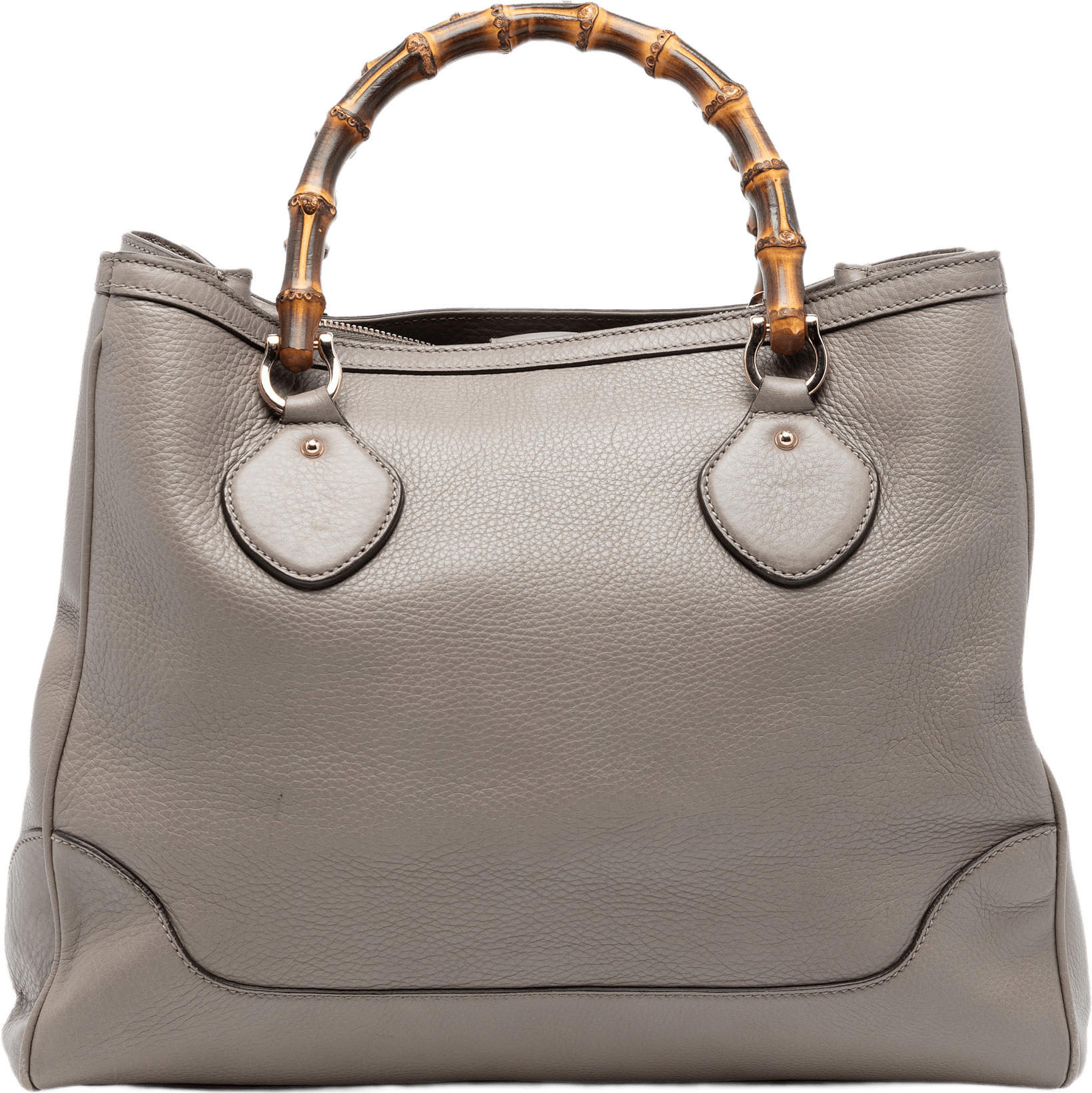 Gucci Calfskin Bamboo Diana Tote, från Luxclusif, i färgen taupe.