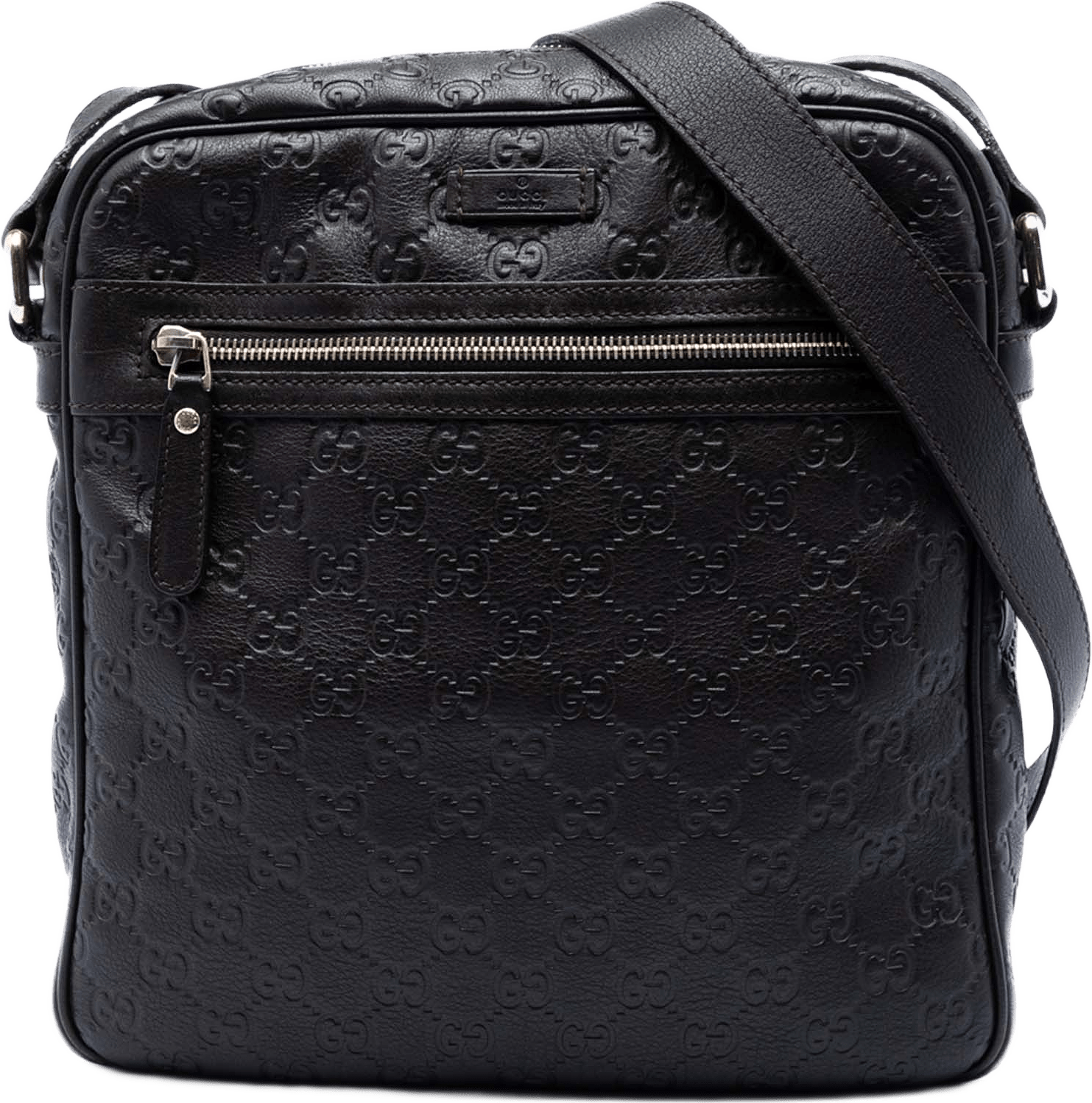 Gucci Guccissima Crossbody, från Luxclusif, i färgen brun.