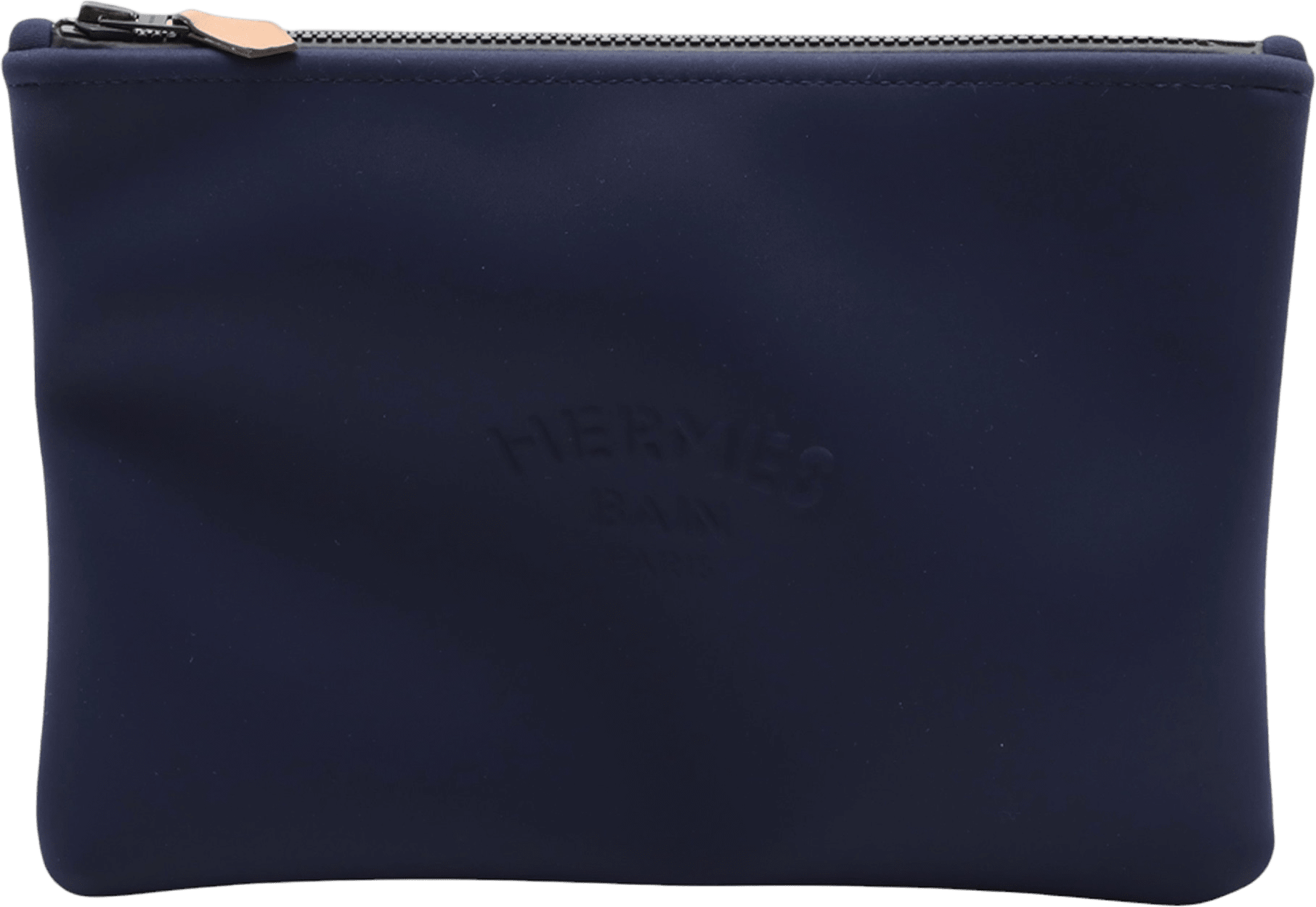 Hermès Medium Neoprene Neobain Case, från Luxclusif, i färgen navy.