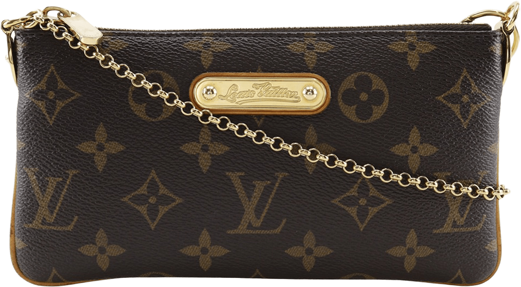 Louis Vuitton Monogram Pochette Milla Mm, från Luxclusif, i färgen brown.